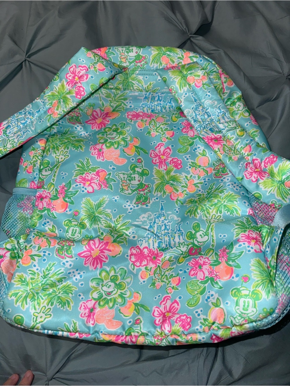 Disney Parks x Lilly Pulitzer Backpack Mickey Minnie Cinderella Castle Tropical - Picture 9 of 13